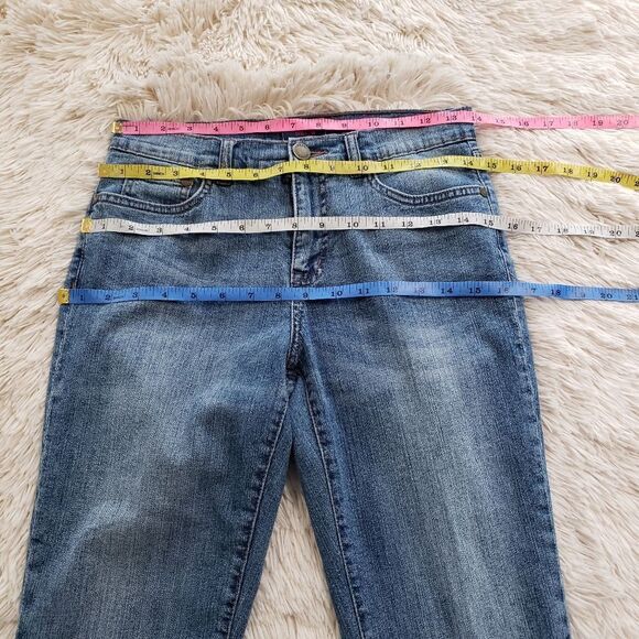 Y2k Vintage CHAPS denim size 4 cropped jean capris - Picture 2 of 12